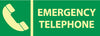 NMC GL306R-EMERGENCY TELEPHONE, 5X14, GLOW RIGID (1 EACH)
