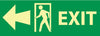 NMC GL307P-EXIT (W/ DOOR AND LEFT ARROW), 5X14, PS GLOW (1 EACH)