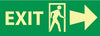 NMC GL308P-EXIT (W/ DOOR AND RIGHT ARROW), 5X14, PS GLOW (1 EACH)