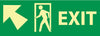 NMC GL311P-EXIT (W/ DOOR AND LEFT UP ARROW), 5X14, PS GLOW (1 EACH)