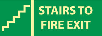 NMC GL320R-STAIRS TO FIRE EXIT  (W/ GRAPHIC), 5X14, GLOW RIGID (1 EACH)
