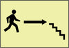 NMC GL62P-STAIRS RIGHT ARROW MAN GRAPHIC, 7X10, PS GLOW (1 EACH)