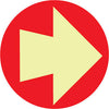 NMC GLPDA-ARROW SYMBOL, 4'' DIA., PS GLOW (1 EACH)