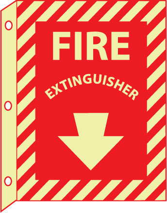 NMC GLTV20-FIRE, FIRE EXTINGUISHER, 12X9, PLASTIC FLANGEDGLOW (1 EACH)