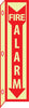 NMC GLTV42-FIRE, FIRE ALARM, 18X4, PLASTIC FLANGEDGLOW (1 EACH)