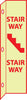 NMC GLTV47-FIRE, STAIRWAY, 18X4, PLASTIC FLANGEDGLOW (1 EACH)