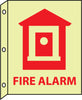 NMC GLTV7-FIRE, FIRE ALARM, 10X8, PLASTIC FLANGEDGLOW (1 EACH)