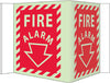 NMC GLV28-FIRE, VISI, FIRE ALARM, 5.75X8.75, ACRYLICGLOW (1 EACH)
