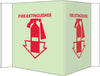 NMC GLV30-FIRE, VISI, FIRE EXTINGUISHER,  5.75X 8.75, ACRYLICGLOW (1 EACH)