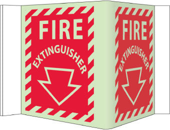 NMC GLV31-FIRE, VISI, FIRE EXTINGUISHER, 5.75X8.75, ACRYLICGLOW (1 EACH)