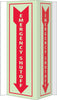NMC GLV40-FIRE, VISI, EMERGENCY SHUT OFF, 16X8.75, ACRYLICGLOW (1 EACH)