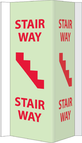 NMC GLV46-FIRE, VISI, STAIRWAY, 16X8.75, ACRYLICGLOW (1 EACH)