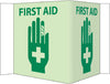 NMC GLV54-VISI, FIRST AID, 5.75X8.75, ACRYLICGLOW (1 EACH)