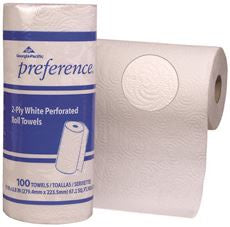 Georgia-Pacific 27300 PREFERENCE PERFORATED PAPER TOWEL ROLLS, 2-PLY, WHITE, 11X8.8 IN. (30 PER CASE)