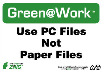NMC GW1019-USE PC FILES NOT PAPER FILES, 7X10, RECYCLE PLASTIC (1 EACH)