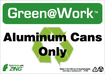 NMC GW1028-ALUMINUM CANS ONLY, 7X10, RECYCLE PLASTIC (1 EACH)