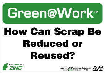 NMC GW1035-HOW CAN SCRAP BE REDUCED OR REUSED, 7X10, RECYCLE PLASTIC (1 EACH)