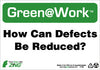 NMC GW1036-HOW CAN DEFECTS BE REDUCED, 7X10, RECYCLE PLASTIC (1 EACH)