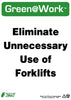 NMC GW2051-ELIMINATE UNNECESSARY USE OF FORKLIFTS, 14x10, RECYCLE PLASTIC (1 EACH)
