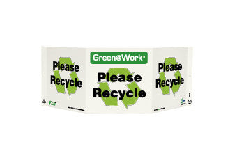 NMC GW3009-TRI-VIEW, PLEASE RECYCLE, 7.5X20, RECYCLE PLASTIC (1 EACH)