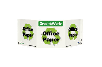 NMC GW3021-TRI-VIEW, OFFICE PAPER, 7.5X20, RECYCLE PLASTIC (1 EACH)