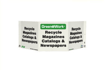 NMC GW3033-TRI-VIEW, RECYCLE MAGAZINES CATALOGS AND NEWSPAPERS, 7.5X20, RECYCLE PLASTIC (1 EACH)