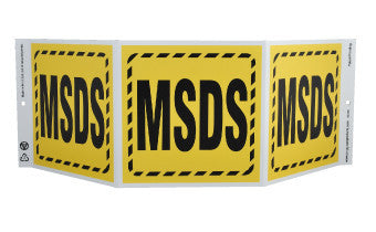 NMC GW3058-TRI-VIEW, MSDS, 7.5X20, RECYCLE PLASTIC (1 EACH)