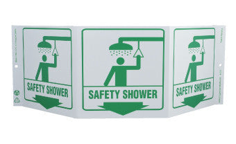 NMC GW3059-TRI-VIEW, SAFETY SHOWER, 7.5X20, RECYCLE PLASTIC (1 EACH)