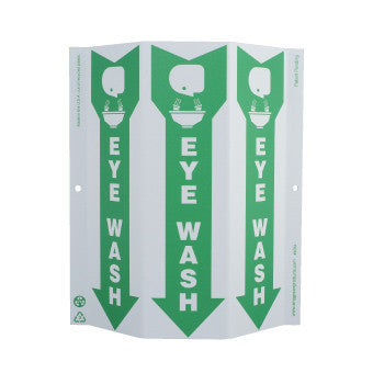 NMC GW4054-TRI-VIEW SLIM, GRAPHIC, EYE WASH, 12X9, RECYCLE PLASTIC (1 EACH)