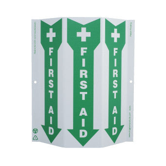 NMC GW4056-TRI-VIEW SLIM, GRAPHIC, FIRST AID, 12X9, RECYCLE PLASTIC (1 EACH)