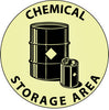 NMC GWFS19-FLOOR SIGN, GLOW WALK ON, CHEMICAL STORAGE AREA, 17'' DIA (1 EACH)