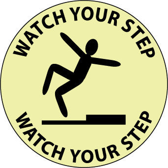 NMC GWFS1-FLOOR SIGN, WALK ON, WATCH YOUR STEP, 17 DIAGLOW (1 EACH)