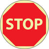NMC GWFS3-FLOOR SIGN, GLOW WALK ON, STOP, 17'' DIA (1 EACH)