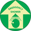 NMC GWFS8-FLOOR SIGN, GLOW WALK ON, EMERGENCY SHOWER, 17'' DIA (1 EACH)
