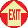NMC GWFS9-FLOOR SIGN, GLOW WALK ON, EXIT W/ARROW, 17'' DIA (1 EACH)