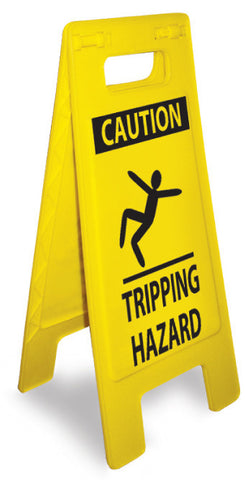 NMC HDFS212-HEAVY DUTY FLOOR SIGN,  CAUTION TRIPPING HAZARD, 24.63X10.75 (1 EACH)