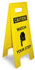 NMC HDFS213-HEAVY DUTY FLOOR SIGN, CAUTION WATCH YOUR STEP, 24.63X10.75 (1 EACH)