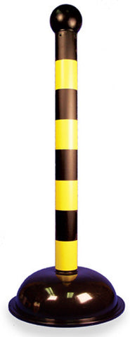 NMC HDS41BY-WARNING POST, BLK/YEL, 41IN, CASE OF 4 (4 PER CASE)