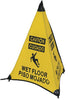 NMC HFS14-HANDY CONE FLOOR SIGN, WET FLOOR (BILINGUAL), 31 INCH (1 EACH)