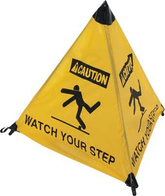 NMC HFS5-HANDY CONE FLOOR SIGN, CAUTION WATCH YOUR STEP, 18IN (1 EACH)