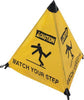 NMC HFS5-HANDY CONE FLOOR SIGN, CAUTION WATCH YOUR STEP, 18IN (1 EACH)