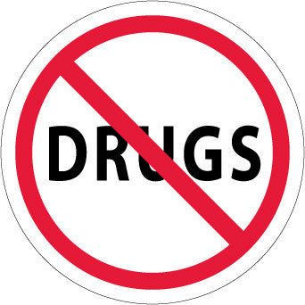 NMC HH29-HARD HAD EMBLEM, SAY NO TO DRUGS, 2'' DIA, PS VINYL (PAK OF 25)