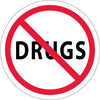 NMC HH29-HARD HAD EMBLEM, SAY NO TO DRUGS, 2'' DIA, PS VINYL (PAK OF 25)