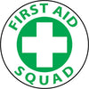 NMC HH41-HARD HAD EMBLEM, FIRST AID SQUAD, 2'' DIA, PS VINYL (PAK OF 25)