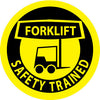 NMC HH42-HARD HAD EMBLEM, FORKLIFT SAFETY TRAINED, 2'' DIA, PS VINYL (PAK OF 25)