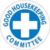 NMC HH43-HARD HAD EMBLEM, GOOD HOUSEKEEPING COMMITTEE, 2'' DIA, PS VINYL (PAK OF 25)
