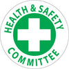 NMC HH46-HARD HAD EMBLEM, HEALTH & SAFETY COMMITTEE, 2'' DIA, PS VINYL (PAK OF 25)