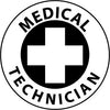 NMC HH49-HARD HAD EMBLEM, MEDICAL TECHNICIAN, 2'' DIA, PS VINYL (PAK OF 25)