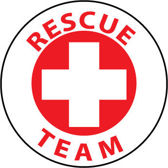 NMC HH51-HARD HAD EMBLEM, RESCUE TEAM, 2'' DIA, PS VINYL (PAK OF 25)