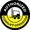 NMC HH63-HARD HAT EMBLEM, AUTHORIZED FORKLIFT OPERATOR, 2 DIA, PS VINYL (PAK OF 25)